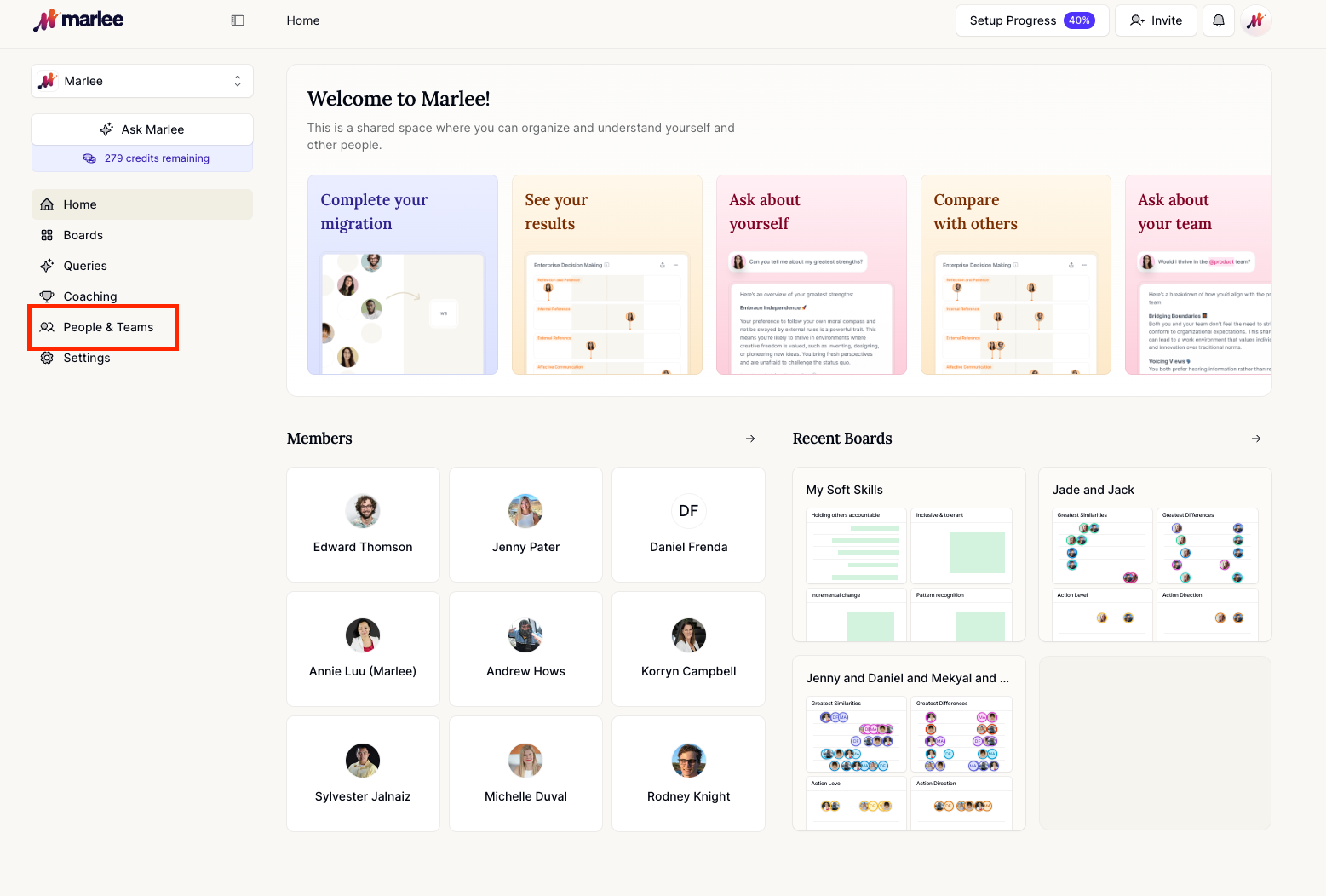 Click on People & Teams