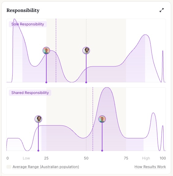 A Marlee Team Distribution Board showing Responsibility preferences