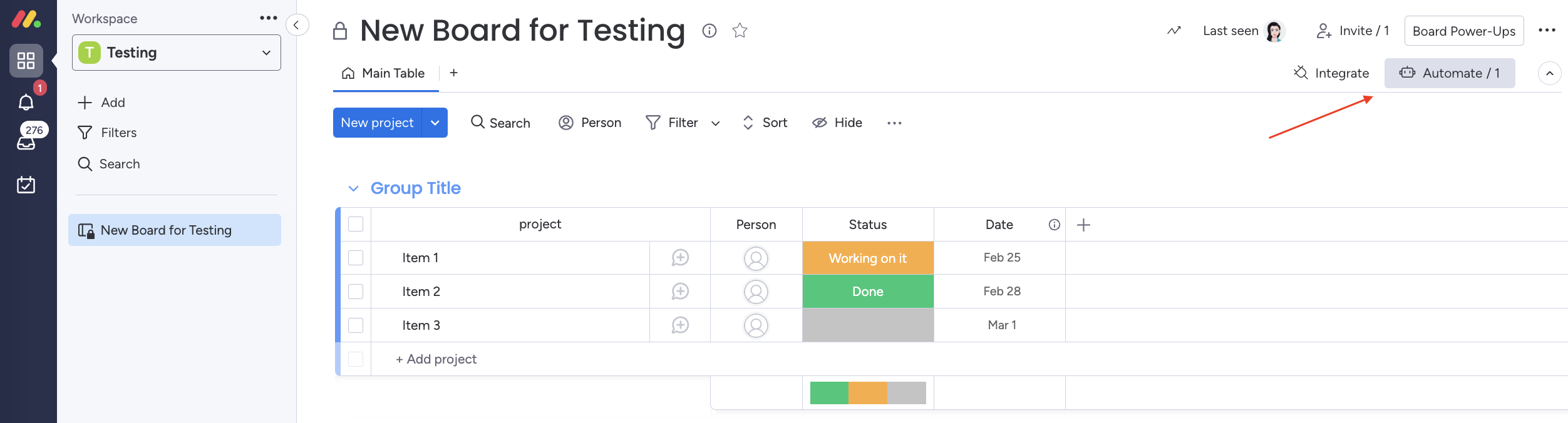 Adding automation 