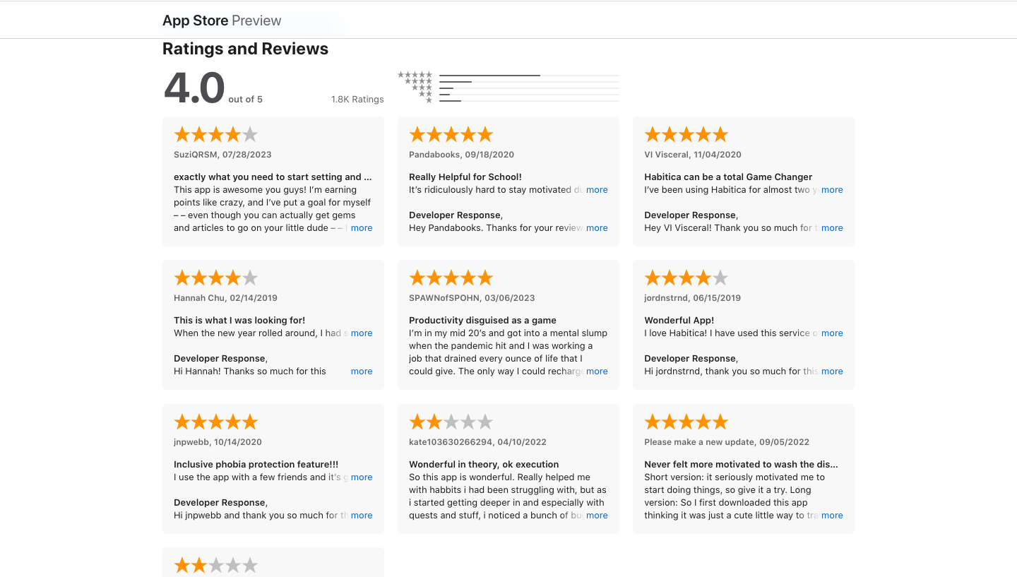 habitica goal tracking app reviews
